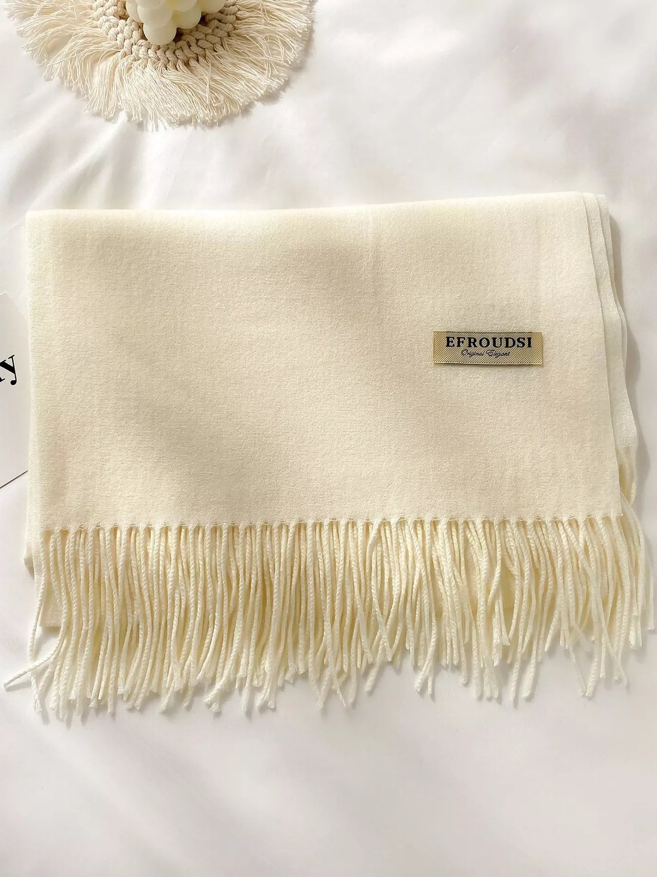 Fringe Solid Color Scarf