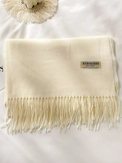 Fringe Solid Color Scarf