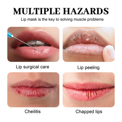 Hoygi Marine Collagen Lip Mask, Winter Moisturizing And Hydrating Anti-Freeze Cracking Fade Lip Lines Easy Absorption Lip Film