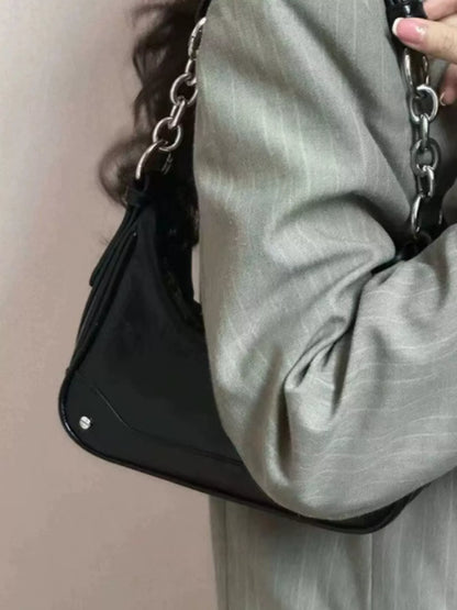 Leather Chain Strap Shoulder Bag