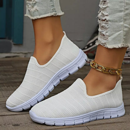 Round Toe Mesh Slip-Ons