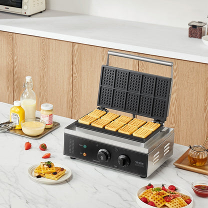 10PCS Commercial Waffle Maker Rectangle Waffle Baker Machine 1550W