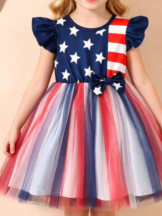 Children's Patriotic Star & Stripe Tulle Dress