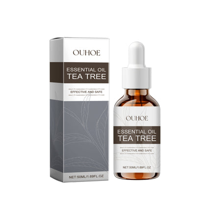 OUHOE Tea Tree Essential Oil, Body Care Plant Essential Oil Massage Oil Skin Care Moisturizing Moisturizing Soft Moist Shine