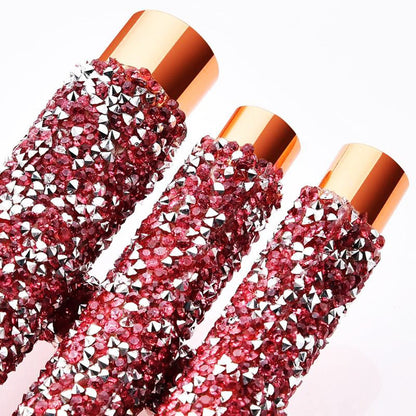 10Pcs Luxury Makeup Brush Set Diamond Rivet Handle Design Crystal Makeup Brush, For Face And Eye Makeup Brush Professional Foundation Concealer Eye Shadow Makeup Tool