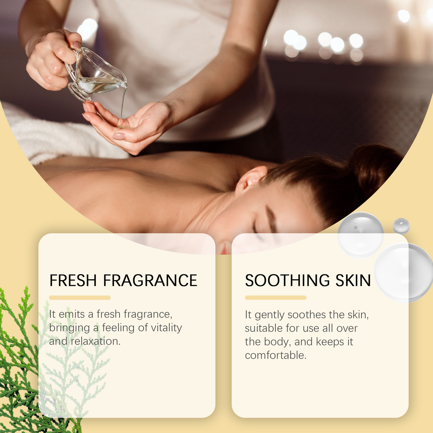 OUHOE Cypress Essential Oil, Skin Care Soft, Delicate And Bright To Relieve Dry And Soothing Skin Whole Body Care Massage Oil