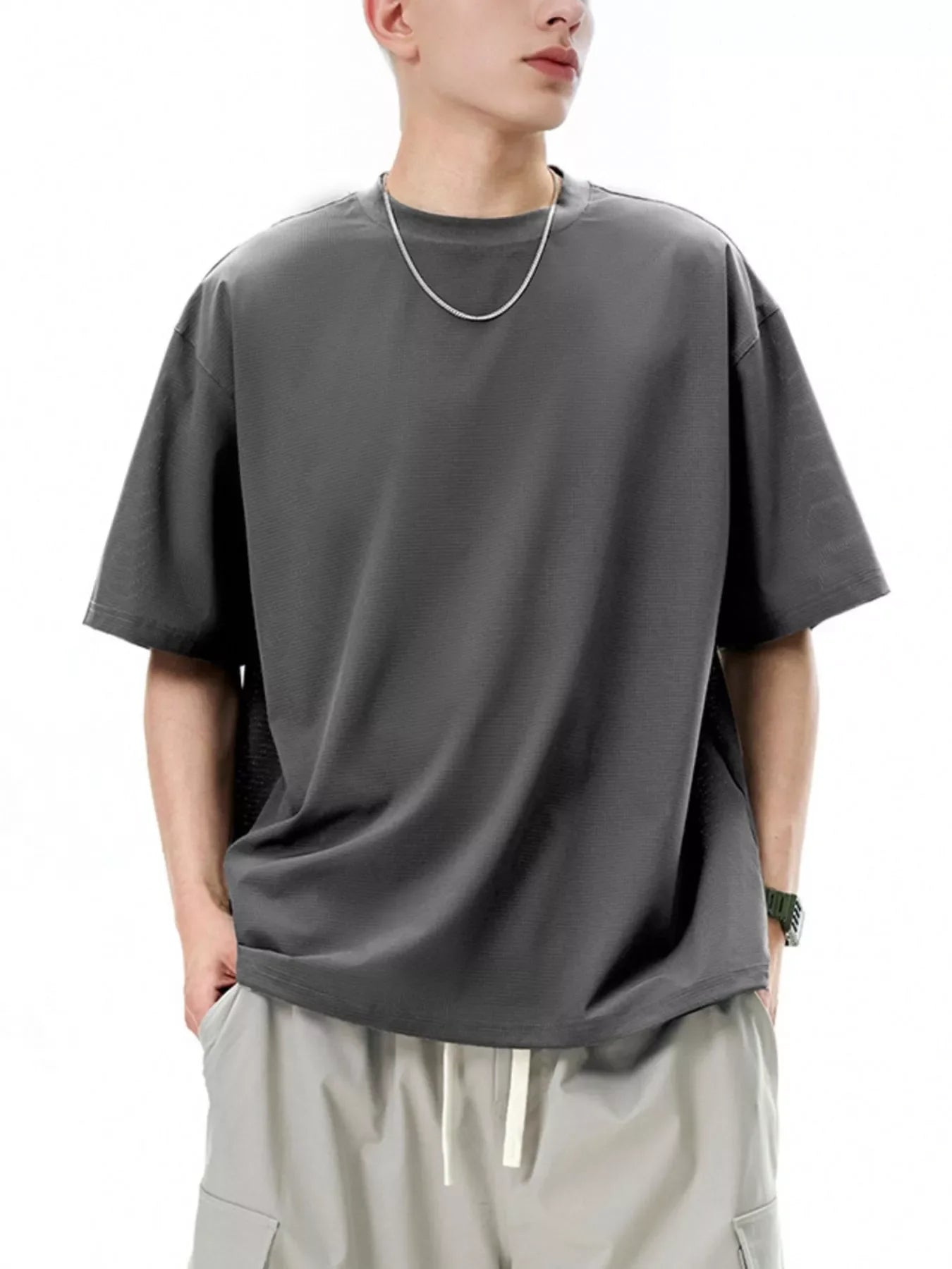Men's Drawstring Hem Quick-Dry T-Shirt