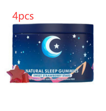 Natural Sleep Gummies, Melatonin-Free Formula, Sweet Strawberry Flavor, Supports Relaxation & Stress Relief, 60 Gummies