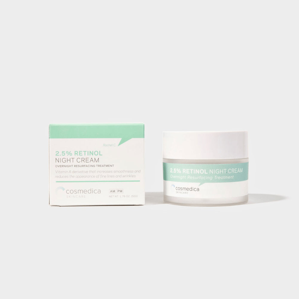 Cosmedica Skincare Retinol Night Cream – Anti Aging Face Moisturizer with Retinol (Vitamin A) & Hyaluronic Acid – Wrinkle Repair Cream for Acne, Fine Lines & Dark Spots – Night Cream for Face, 1.7 oz