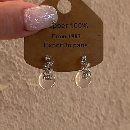 Crystal Ball Drop Earrings