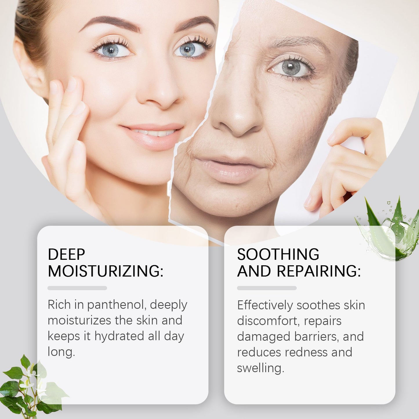 Hoygi Heart Leaf Moisturizing And Soothing Cream, Relieves Dry Skin, Hydrates, Nourishes And Restores Skin Elasticity