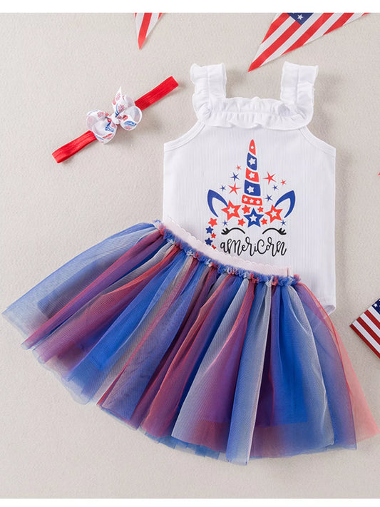 Children's Patriotic Graphic Tutu Dress