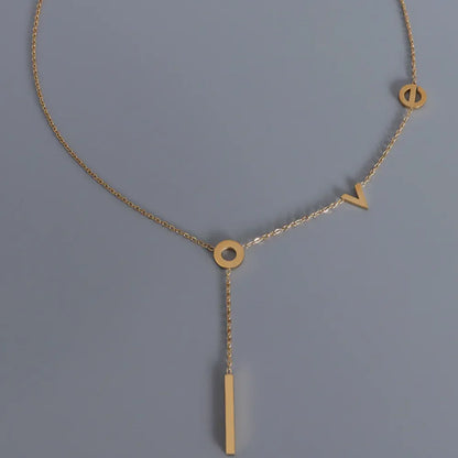 Titanium Steel Letter Necklace