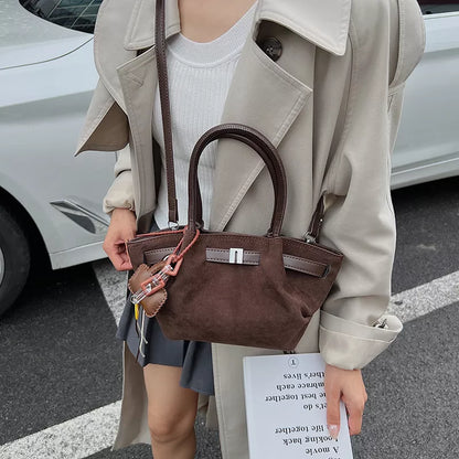 PU Leather Suede Mini Handbag