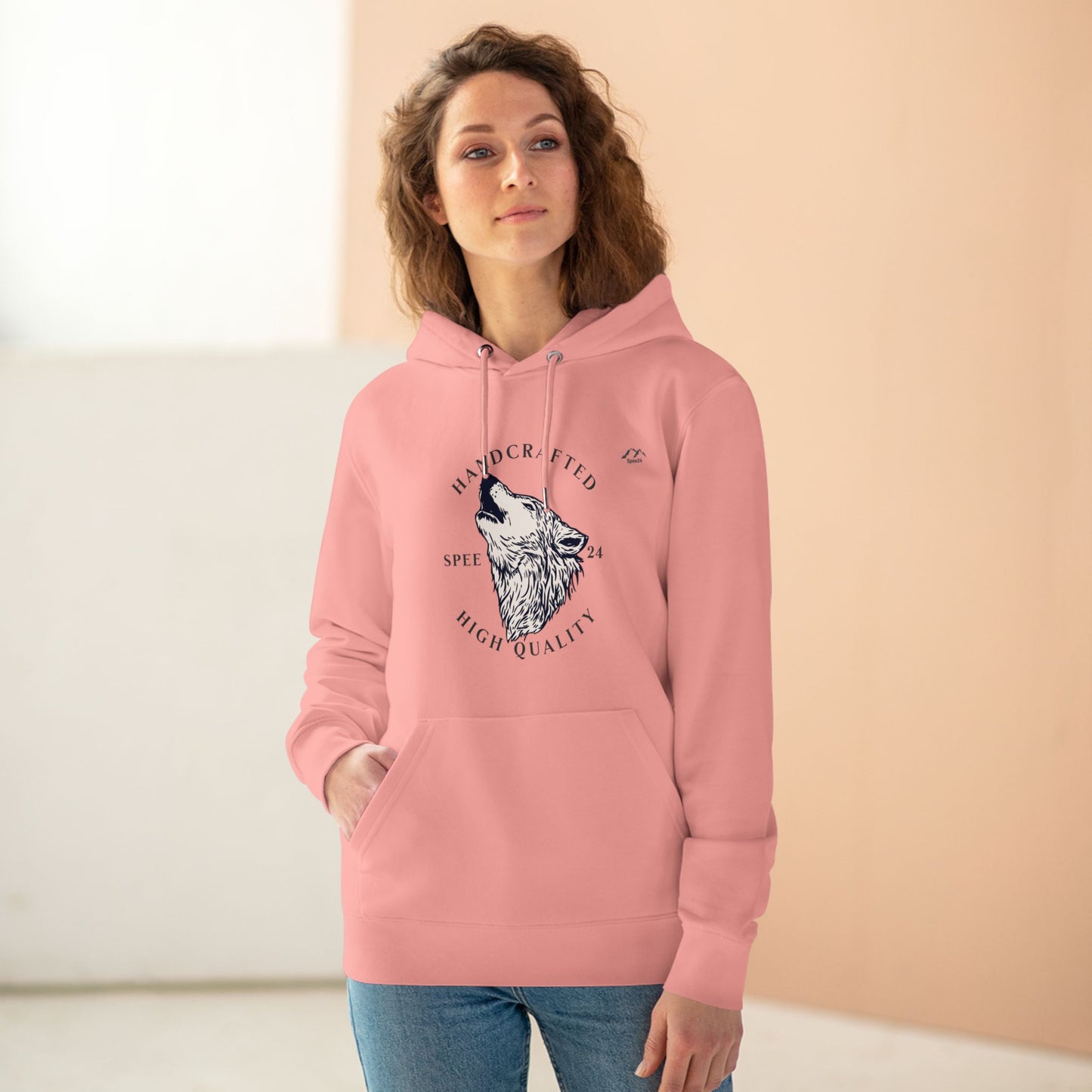 HD-052ML-24 Howling Wolf Hoodie Wolf Art Wilderness Howl Design
