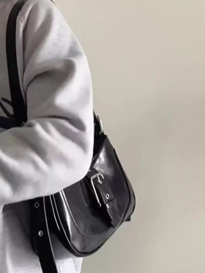 Buckle Adjustable Strap Shoulder Bag