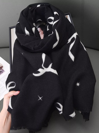 Bow Print Lightweight Scarf
