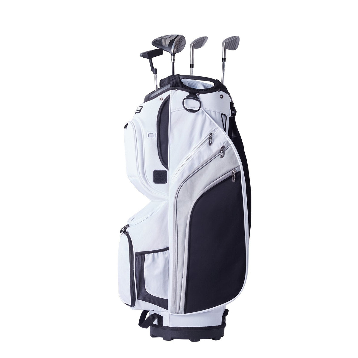 Golf Cart Bag With 14 Way Organizer Divider Top, 36” 13 Pockets Premium Nylon Cart Bag, Durable Golf Bags With Handles & Dust Cover & Detachable Straps For Men & Women, White Color-Block