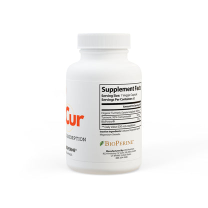 PureCur Turmeric with Black Pepper Fruit Extract Supplement (60 Capsules)