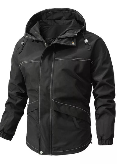 Men's Plus Size Hooded Windproof Outdoor Jacket