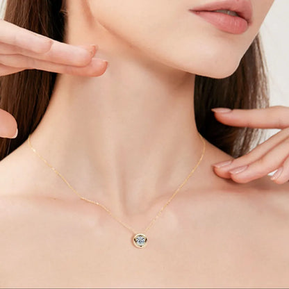 1 Carat Moissanite 925 Sterling Silver Necklace