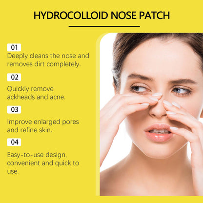 Hoygi Hydrocolloid Nose Patch, Hydrocolloid Invisible Concealer To Remove Blackheads And Acne Facial Pore Cleaning Nose Patch