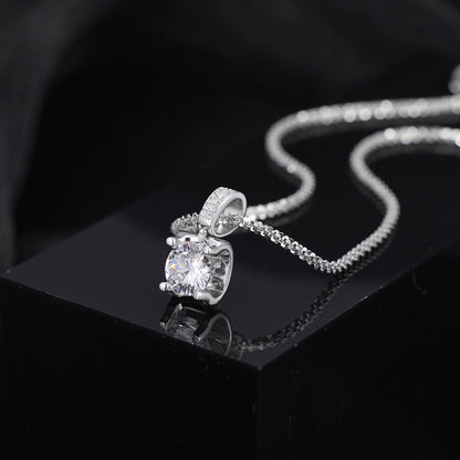 925 Sterling Silver Zircon Pendant Necklace