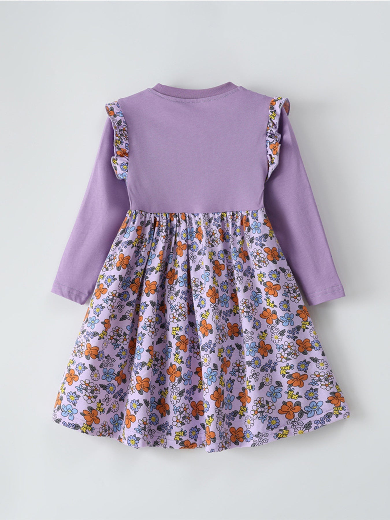 Children's Bow Floral Long Sleeve Dress