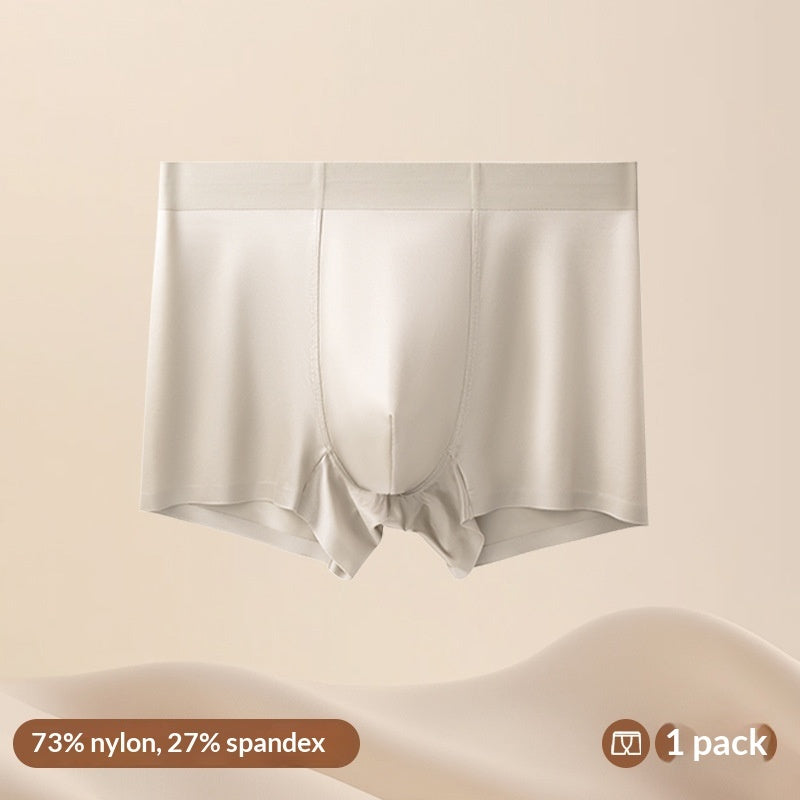 Light Luxury Satin Ice Silk High-End  Silk Antibacterial Mens Underwear