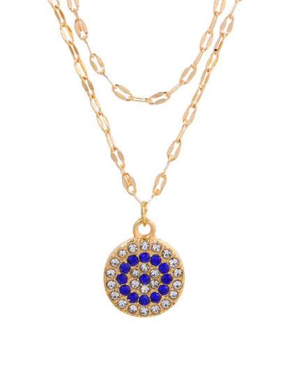 18K Gold-Plated Inlaid Zircon Layered Necklace