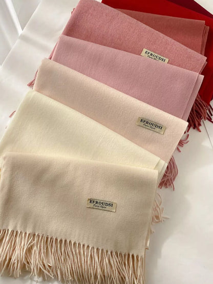 Fringe Solid Color Scarf