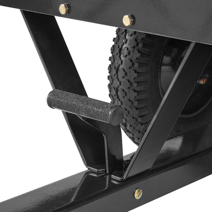 VEVOR Heavy Duty ATV Trailer Steel Dump Cart, 750-Pound 15 Cubic Feet, Garden Utility Trailer With Removable Sides For Riding Lawn Mower Tractor