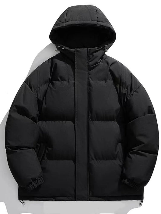 Men's Plus Size Zip Up Hooded Winter Coat
