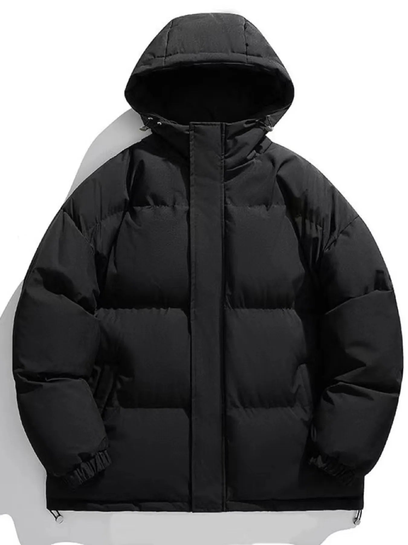 Men's Plus Size Zip Up Hooded Winter Coat