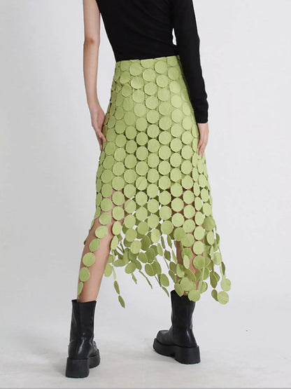 Fringe Midi Skirt