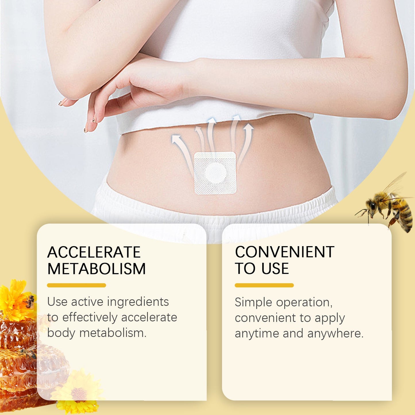 South Moon Bee Venom Slimming Patch Firming Belly Thighs Belly Belly Bairymeat Slimming Belly Button Patch