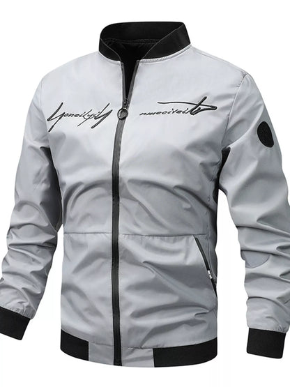 Men's Plus Size Zip Up Bomber Jacket