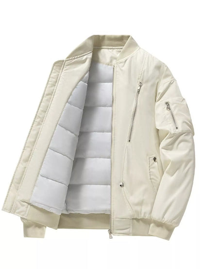 Men's Plus Size Casual Lightweight Padded Bomber Jacket