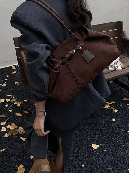 Lightweight Suede Shoulder Bag