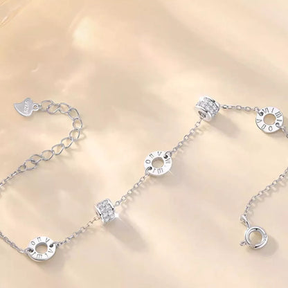 925 Sterling Silver Chain Geometric Bracelet