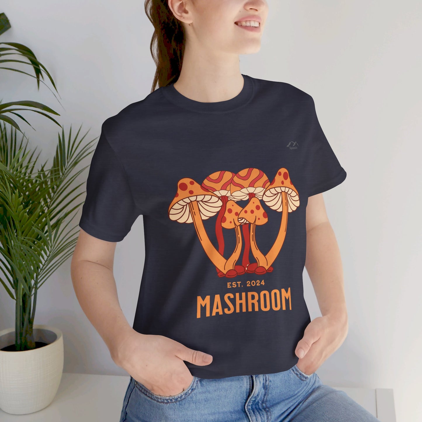 TS-029ML-24 Mushroom T-Shirt Forest Fungi Art Mushroom Lover Shirt