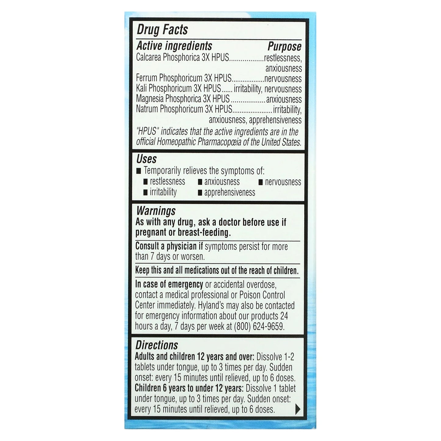 Hyland's Nerve Tonic Tablets, Non-Habit Forming Relief for Stress & Anxiety, 50 Ct.
