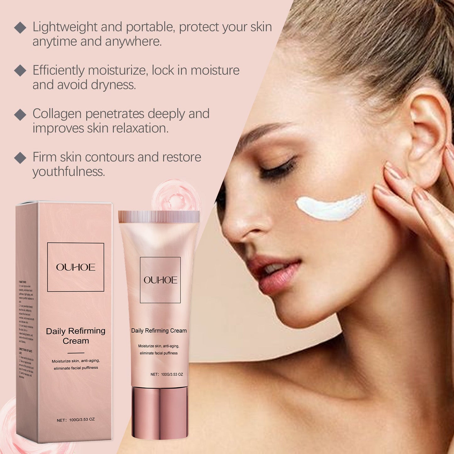OUHOE Facial Care Cream Moisturizes And Moisturizes Facial Skin Daily Skincare Beauty Moisturizing And Brightening Care Cream