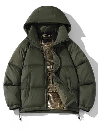 Men's Plus Size Hooded Lightweight Puffer Jacket