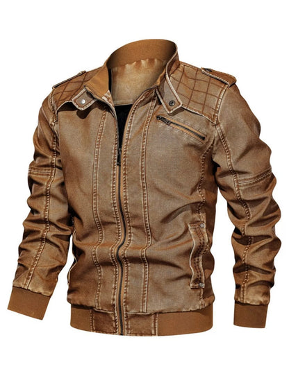 Men's Plus Size Zip Up Long Sleeve Jacket