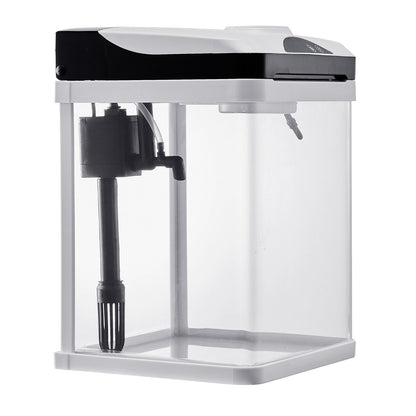 2 Gallon Fish Tank Aquarium LED Smart Square Clear Glass 7 Color Self Cleaning