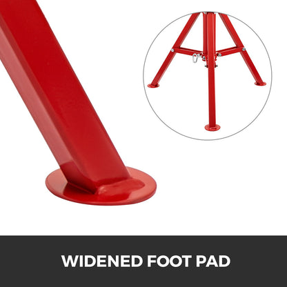 VEVOR V Head Pipe Stand Capacity, Adjustable Height Load Capacity, Portable Folding Pipe Stands, Carbon Steel Body More Durable
