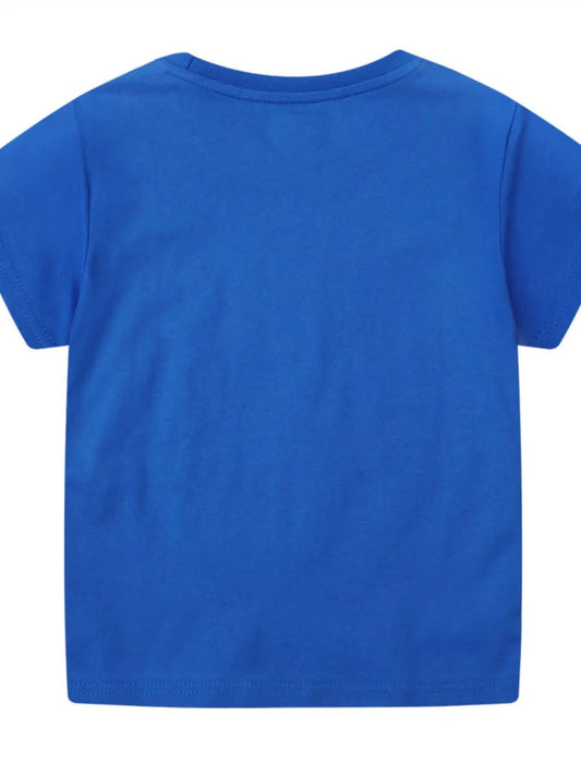 Children's Construction Vehicles Crew Neck T-Shirt
