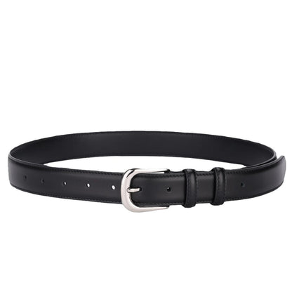 Classic Leather Skinny Belt