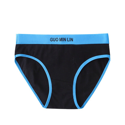 Cotton Women's Sports Mid-waist Letter Breathable Panties